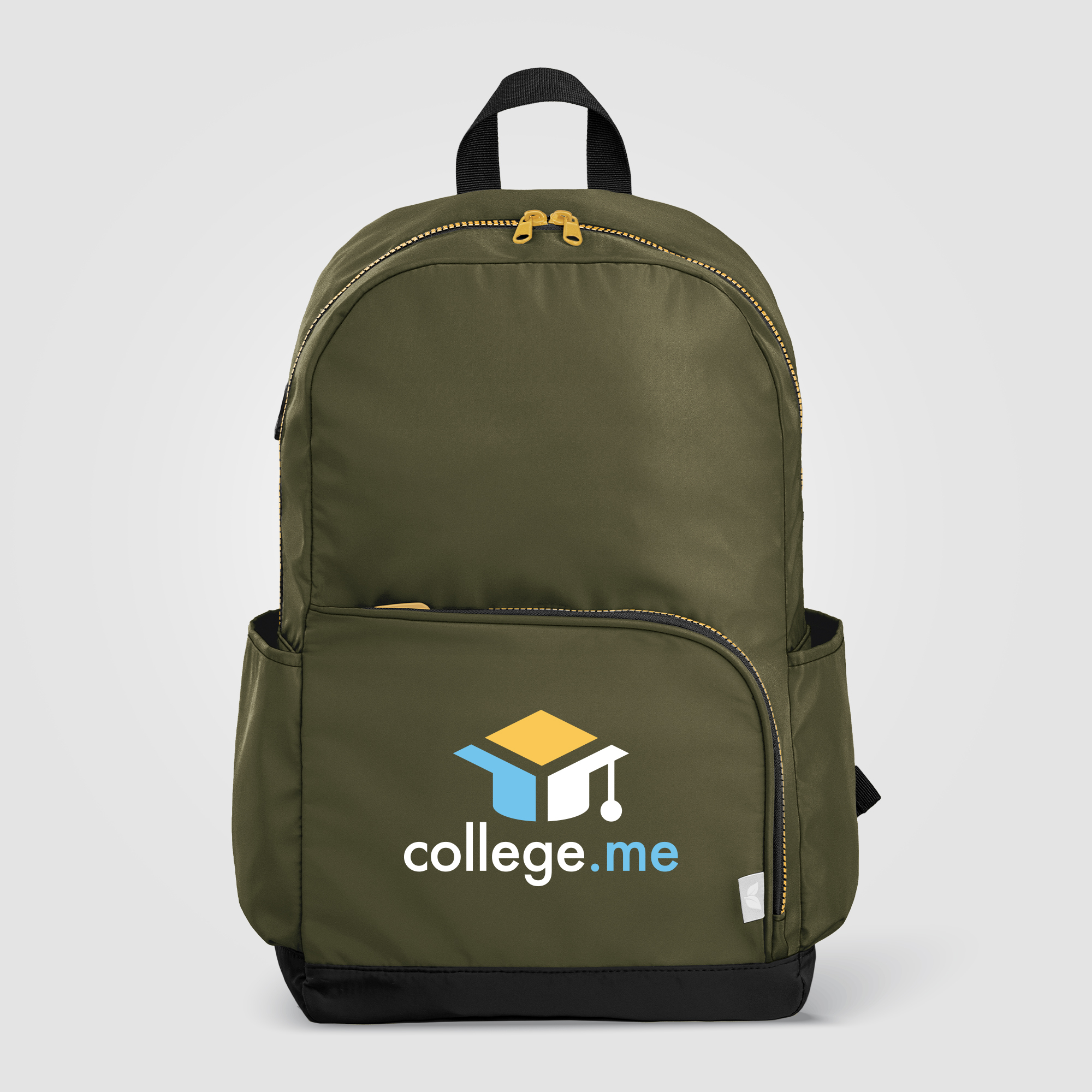Sac à dos Kora rPET 20 L double poche fermeture zippée dorée Vert foncé